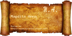 Magdits Anna névjegykártya